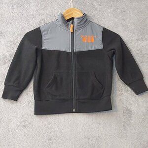 Old Navy Toddler Boys Zip Up Jacket 4T Black Gray Fleece 94 Athletic